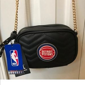 DETROIT PISTONS FISLL Black Crossbody Purse